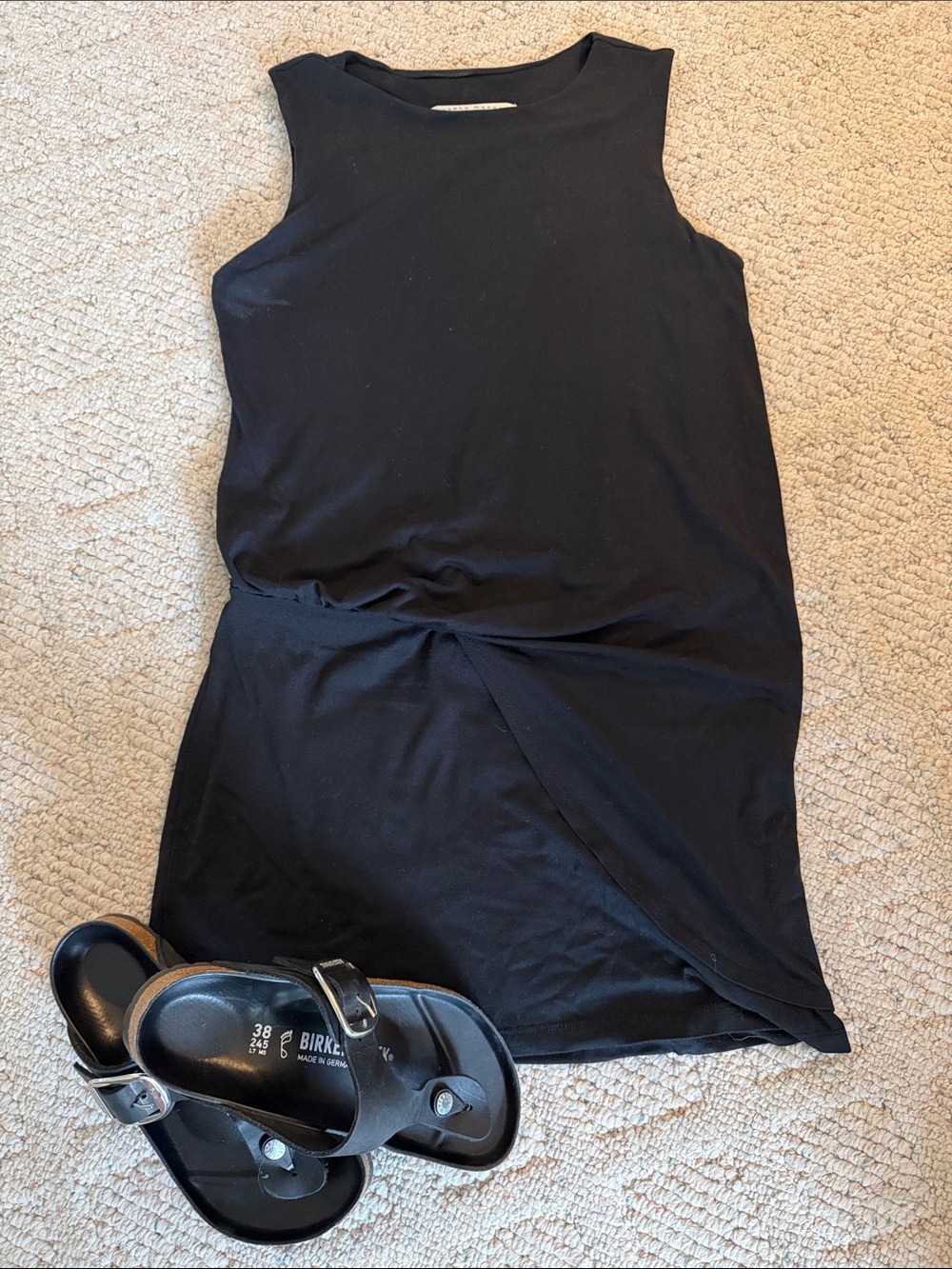 Susana Monaco Black Sleeveless Twist Front Dress
